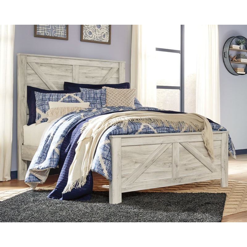 Bellaby – Crossbuck Panel Bed|Beige|Queen|King