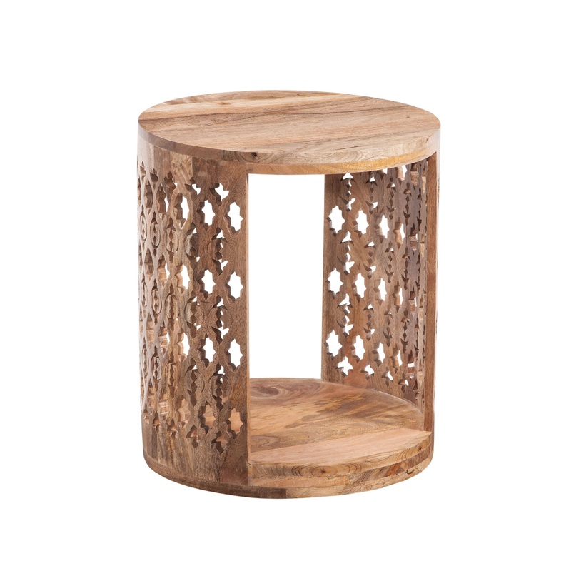 Brinley – Round End Table – Light Brown