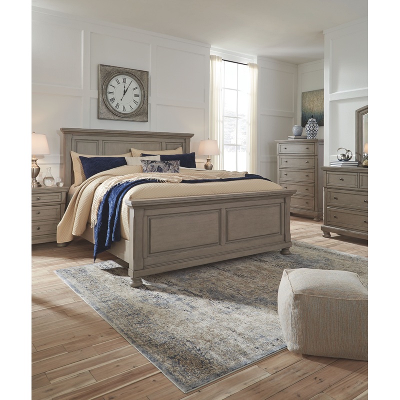 Lettner – Panel Bedroom Set|Gray|6 Pc. – Dresser, Mirror, Chest, Panel Bed|8 Pc. – Dresser, Mirror, Chest, Panel Bed, 2 Nightstands|5 Pc. – Dresser, Mirror, Panel Bed|7 Pc. – Dresser, Mirror, Panel Bed, 2 Nightstands|Queen|California King|King