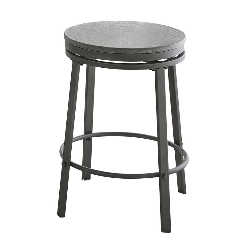 Portland – Counter Stool (Set of 2) – Dark Gray