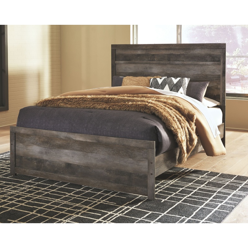 Wynnlow – Panel Bed|Gray|Queen|King