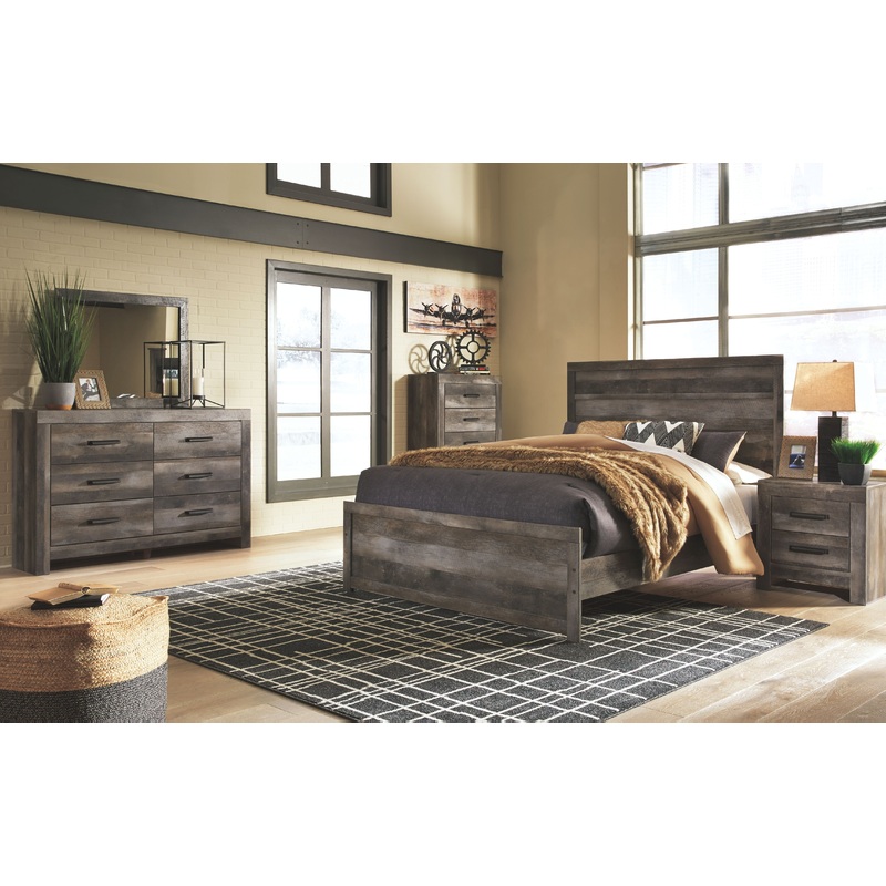 Wynnlow – Panel Bedroom Set|Gray|5 Pc. – Dresser, Mirror, Chest, Panel Bed|7 Pc. – Dresser, Mirror, Chest, Panel Bed, 2 Nightstands|4 Pc. – Dresser, Mirror, Panel Bed|5 Pc. – Dresser, Mirror, Panel Bed, Nightstand|6 Pc. – Dresser, Mirror, Panel Bed, 2 Nig