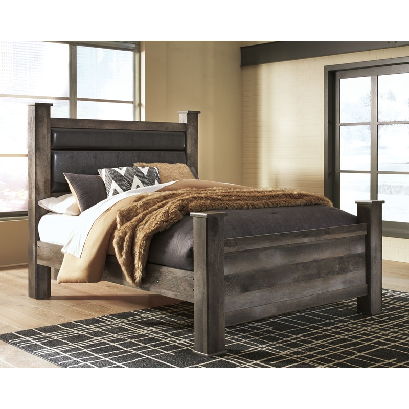 Wynnlow – Poster Bed|Gray|Queen|King