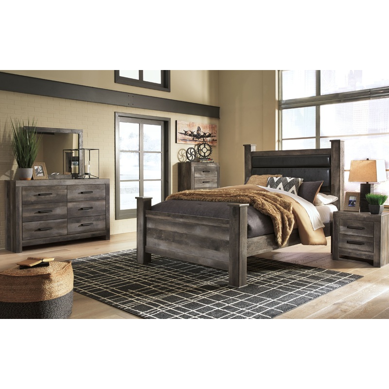 Wynnlow – Poster Bedroom Set|Gray|7 Pc. – Dresser, Mirror, Poster Bed|9 Pc. – Dresser, Mirror, Poster Bed|6 Pc. – Dresser, Mirror, Poster Bed|8 Pc. – Dresser, Mirror, Poster Bed|7 Pc. – Dresser, Mirror, Chest, Poster Bed|9 Pc. – Dresser, Mirror, Chest, Po