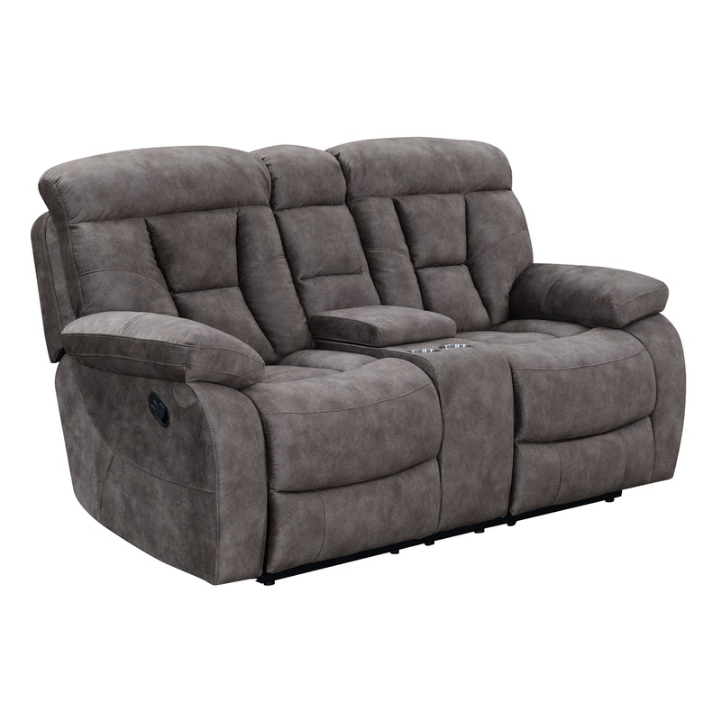 Bogata – Console Loveseat – Dark Gray