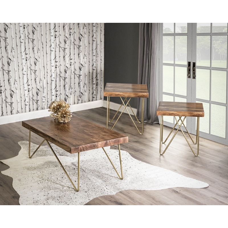 Walter – 3 Piece Table Set – Brown