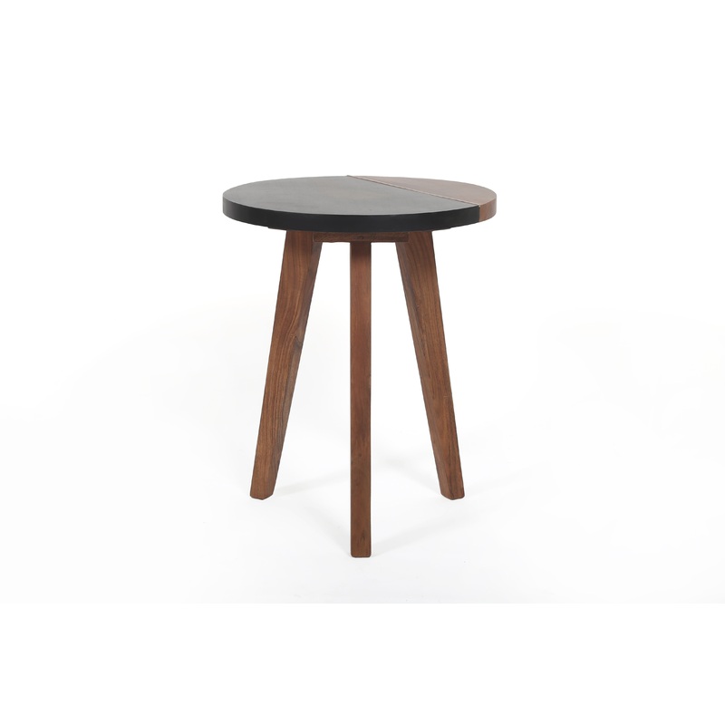 Caspian – Round Accent End Table – Brown
