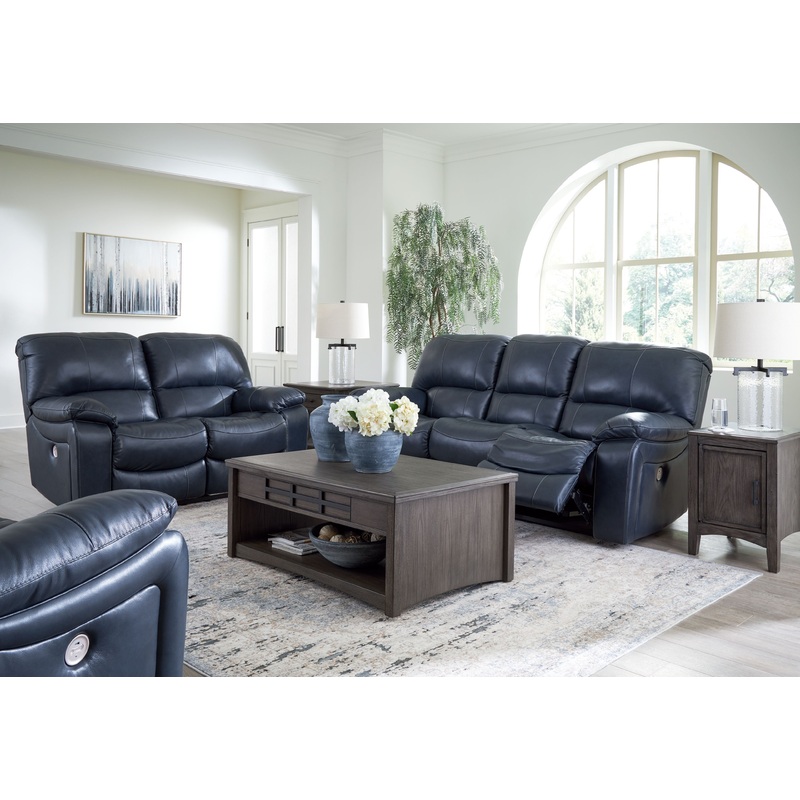 Leesworth – 3 Pc. – Power Reclining Sofa, Power Reclining Loveseat, Power Rocker Recliner – Ocean