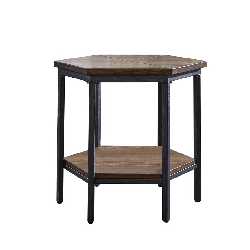 Ultimo – Hexagon End Table – Brown