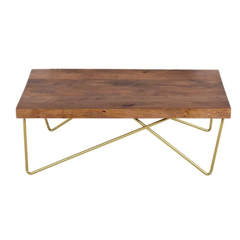 Walter – Brass Inlay Cocktail Table – Brown