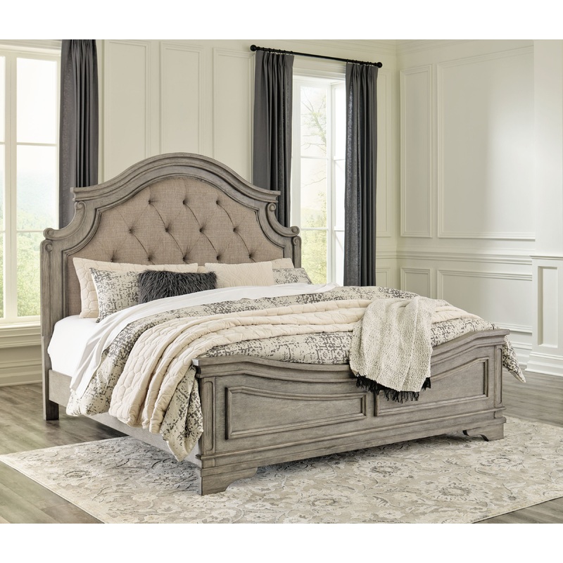Lodenbay – Panel Bed|Gray|Queen|King|California King