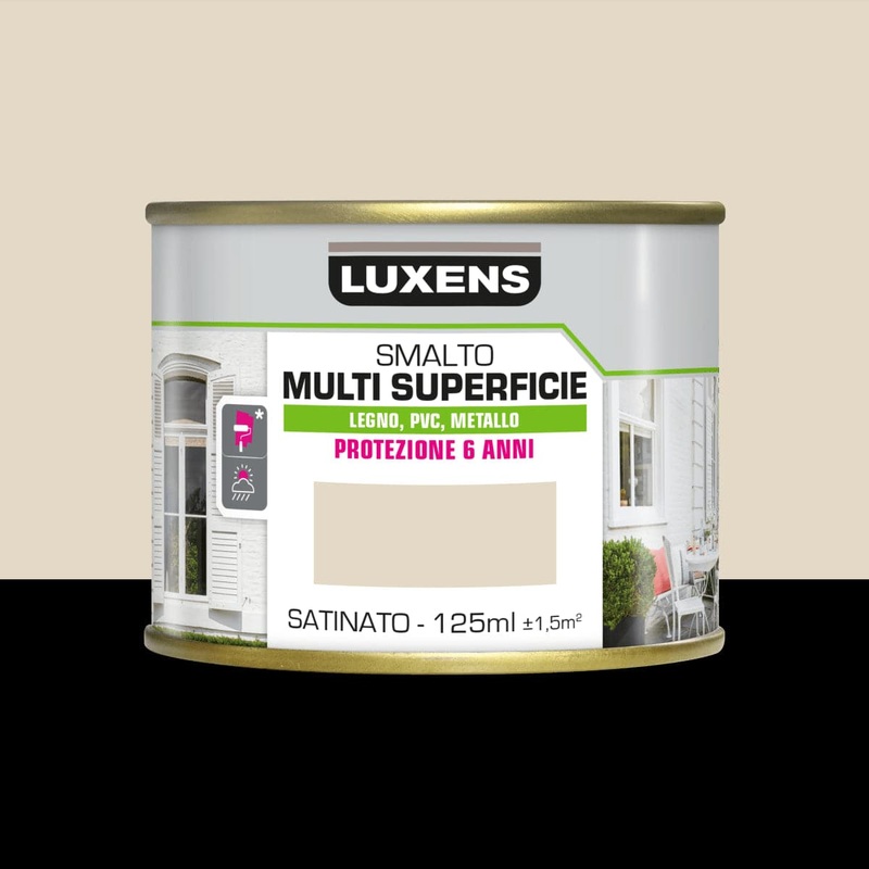 CREAM SATIN MULTI-SURFACE ENAMEL 125ML LUXENS