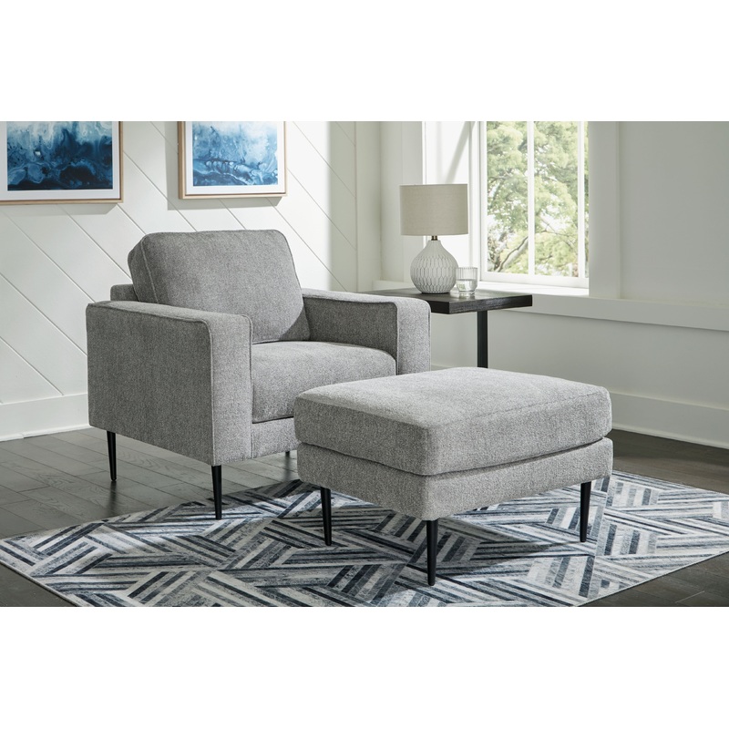 Hazela – Chair, Ottoman|Dark Gray