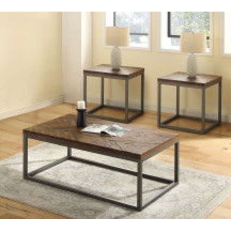 Lorenza – 3 Piece Table Set – Brown