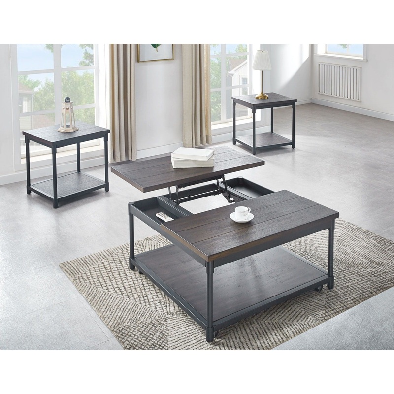 Prescott – 3 Piece Table Set – Brown