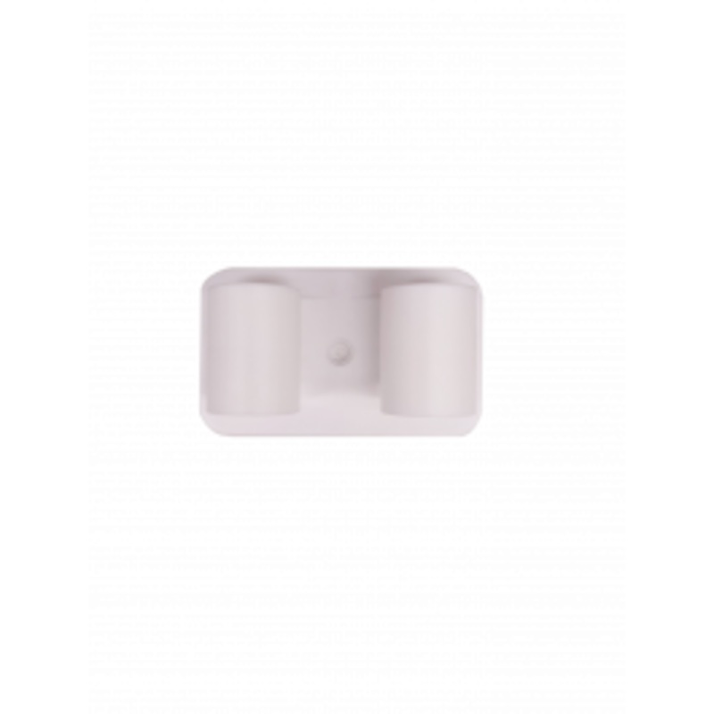 WHITE PLASTIC ADHESIVE SKIRTING BOARD HOLDER