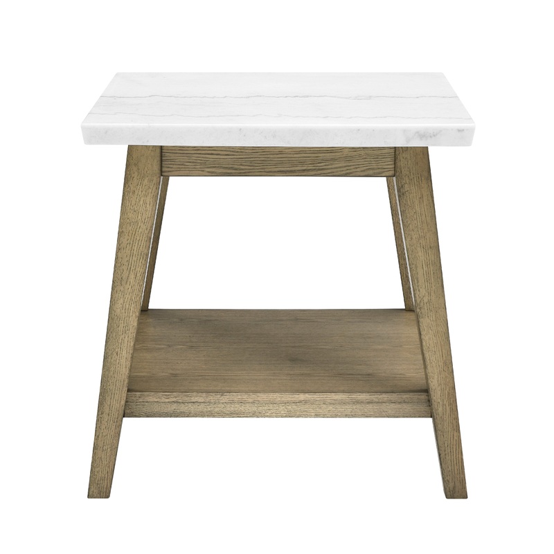 Vida – Marble Top Side Table – Brown