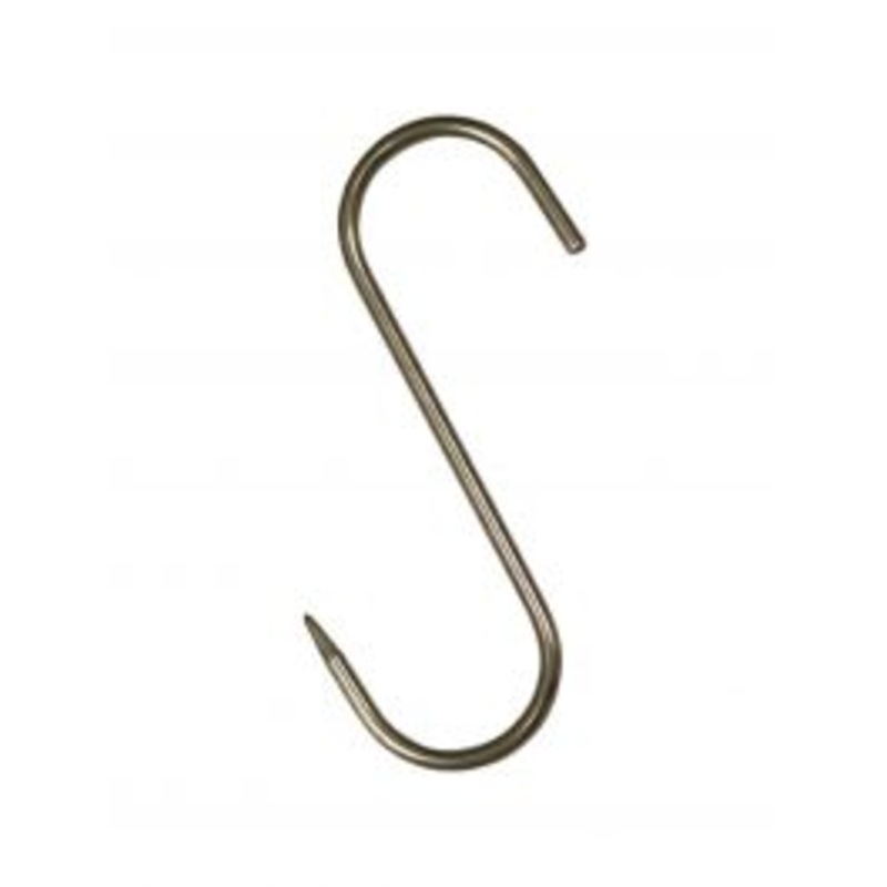 2 STAINLESS STEEL BUTCHER HOOKS D.100