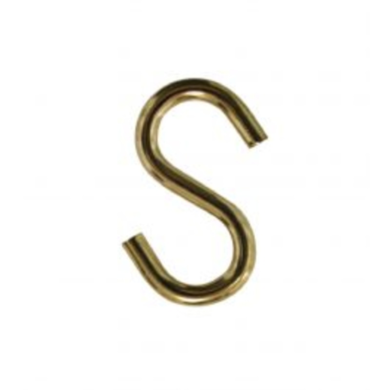 20 BRASS-PLATED S-HOOKS D.2.5