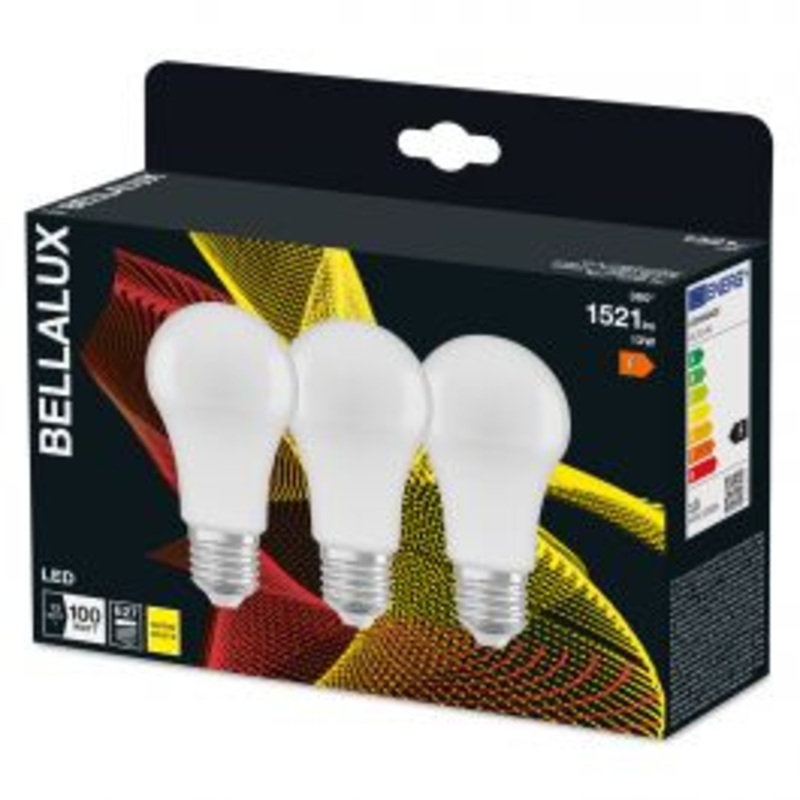 3 LED BULBS E27=100W PLASTIC WHITE WARM LIGHT