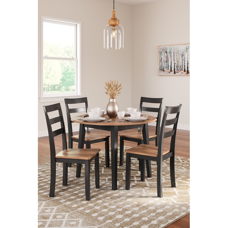 Gesthaven – Round Dining Room Drop Leaf Table Set