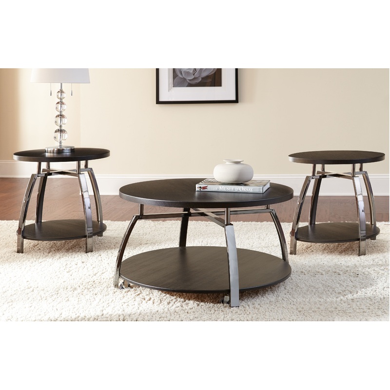 Coham – 3 Piece Table Set – Brown