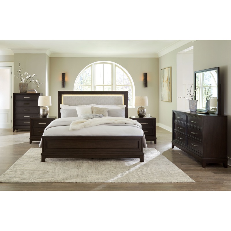 Neymorton – Panel Bedroom Set|Dark Brown|6 Pc. Bed, Dresser, Mirror, Chest|5 Pc. Bed, Dresser, Mirror|8 Pc. Bed, Dresser, Mirror, Chest, 2 Nightstands|7 Pc. Bed, Dresser, Mirror, 2 Nightstands|King|California King|Queen