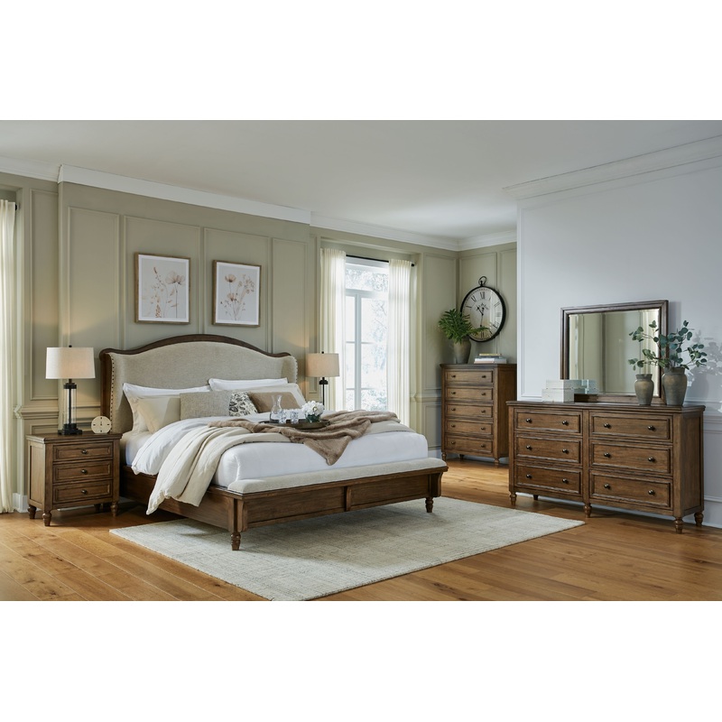 Sturlayne – Panel Bedroom Set|Dark Brown|6 Pc. Bed, Dresser, Mirror, Chest|8 Pc. Bed, Dresser, Mirror, Chest, 2 Nightstands|5 Pc. Bed, Dresser, Mirror|7 Pc. Bed, Dresser, Mirror, 2 Nightstands|King|Queen|California King