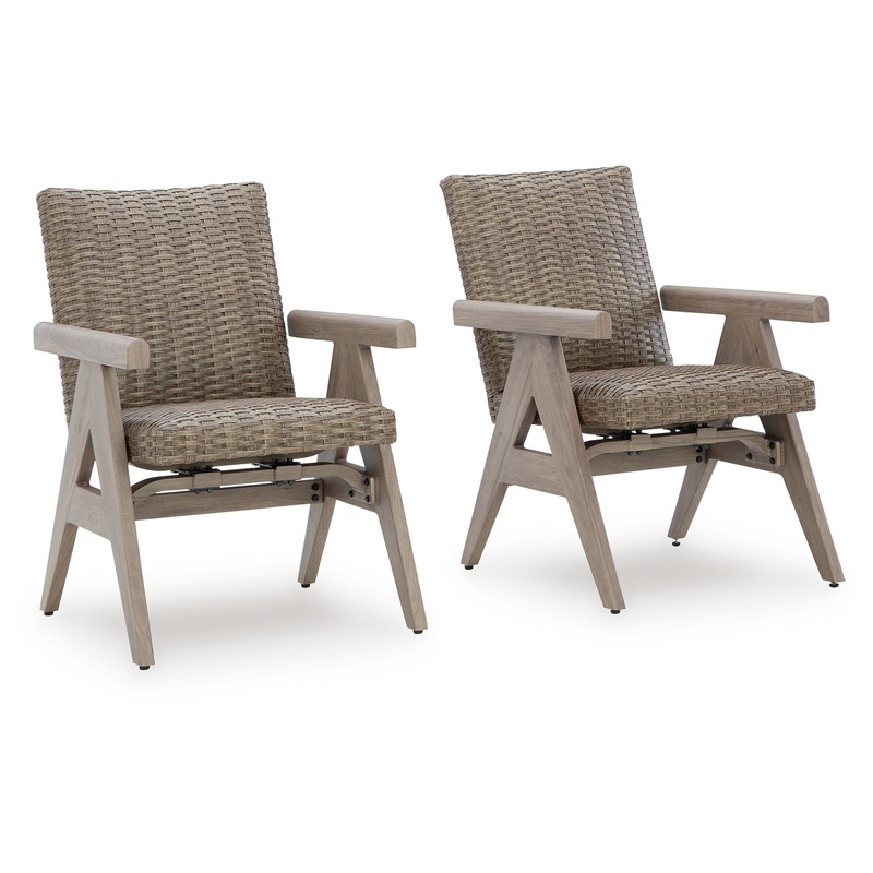 Cliff Trails – Rocking Arm Chair (Set of 2) – Beige