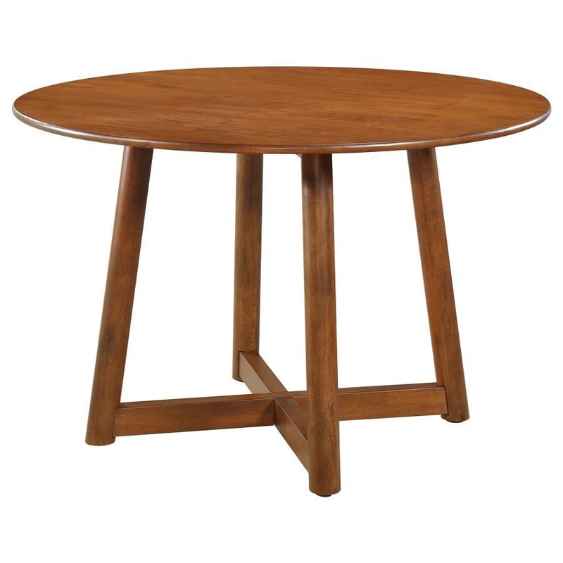 Dinah – Round Solid Wood Dining Table – Walnut