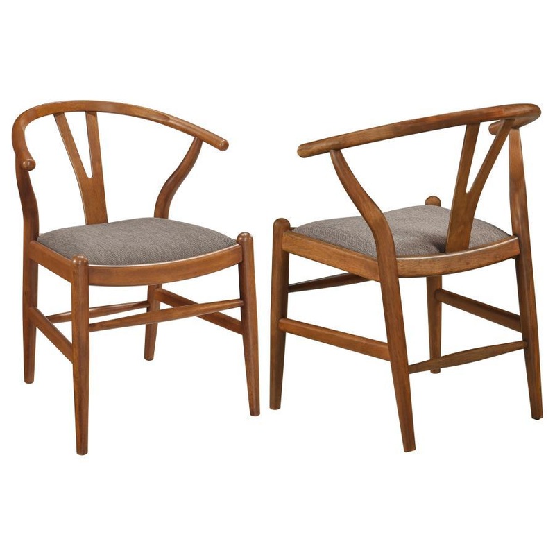 Dinah – Wood Wishbone Dining Side Chair (Set of 2) – Walnut