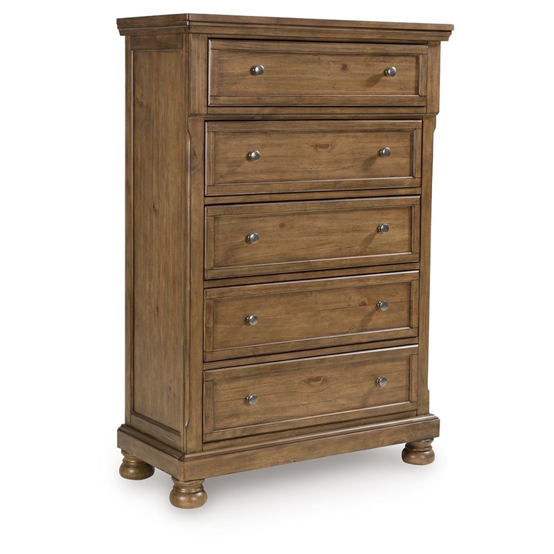 Feddinger – Five Drawer Chest – Medium Brown
