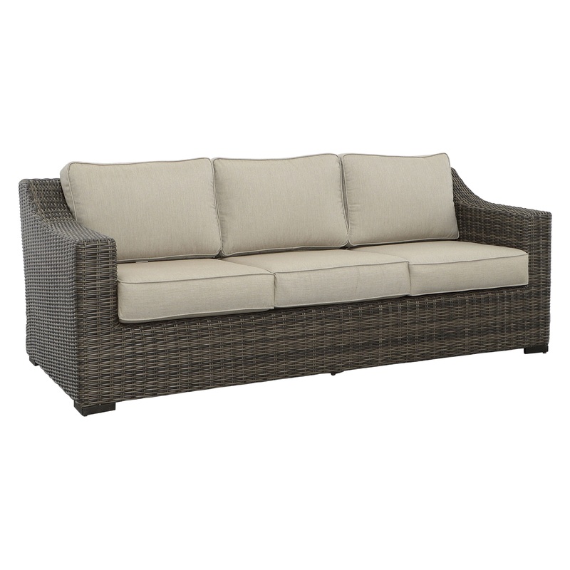 Jones – Outdoor Resin Wicker Sofa – Brown