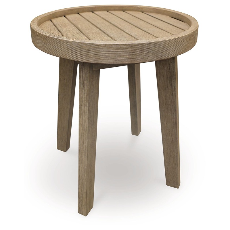 Marina Sun – Round End Table – Beige