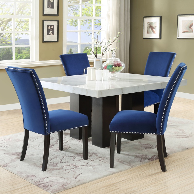 Camila – Square Dining Set – White Top