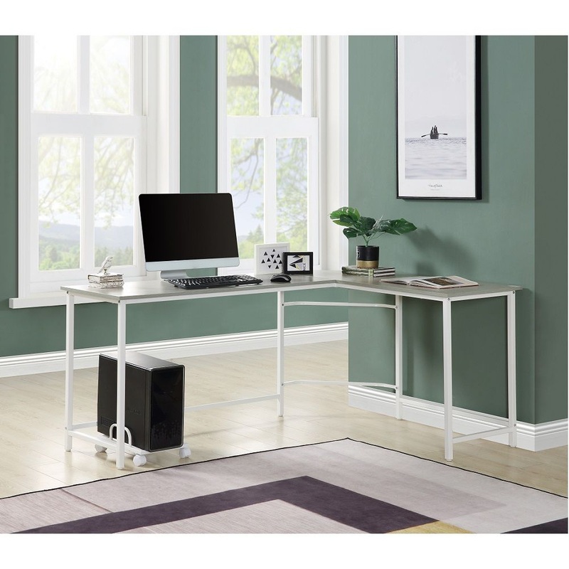 Bambina – Computer Desk – Gray & White