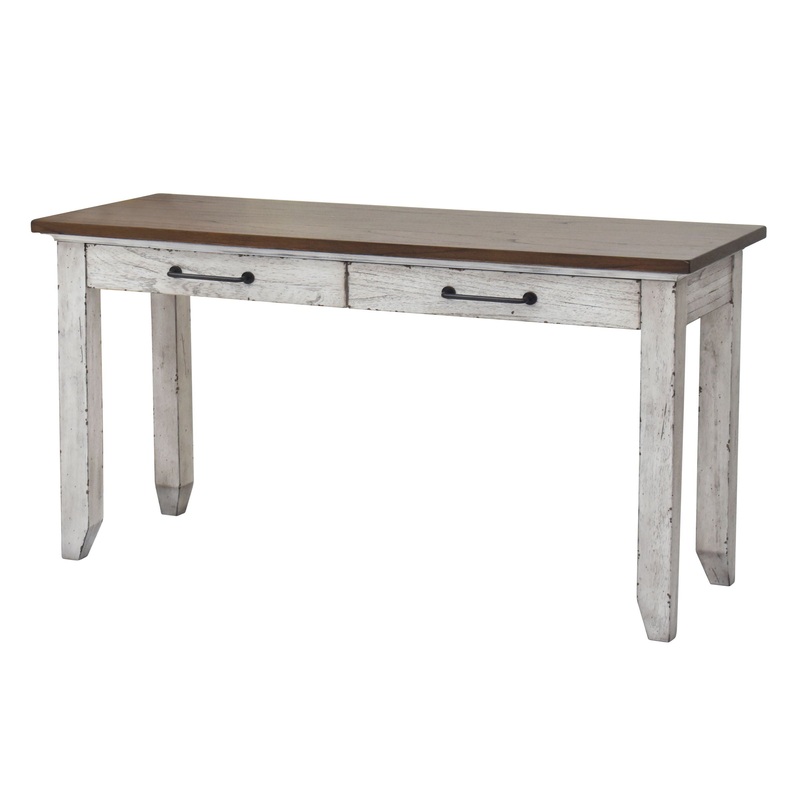Bear Creek – Sofa Table|White|Dark Brown