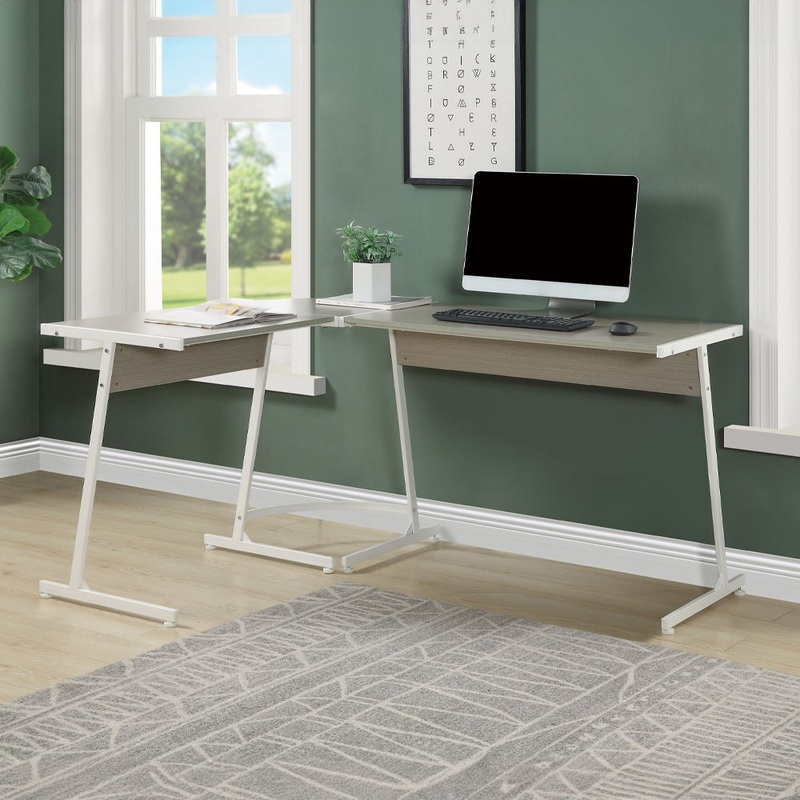 Carver – Computer Desk – Gray & White