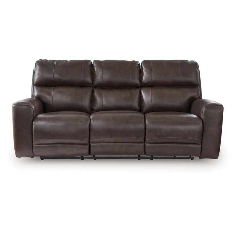 Crossplex – Power Reclining Sofa With Adjustable Headrest – Smoke
