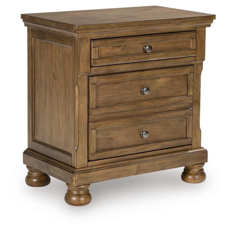 Feddinger – Two Drawer Night Stand – Medium Brown