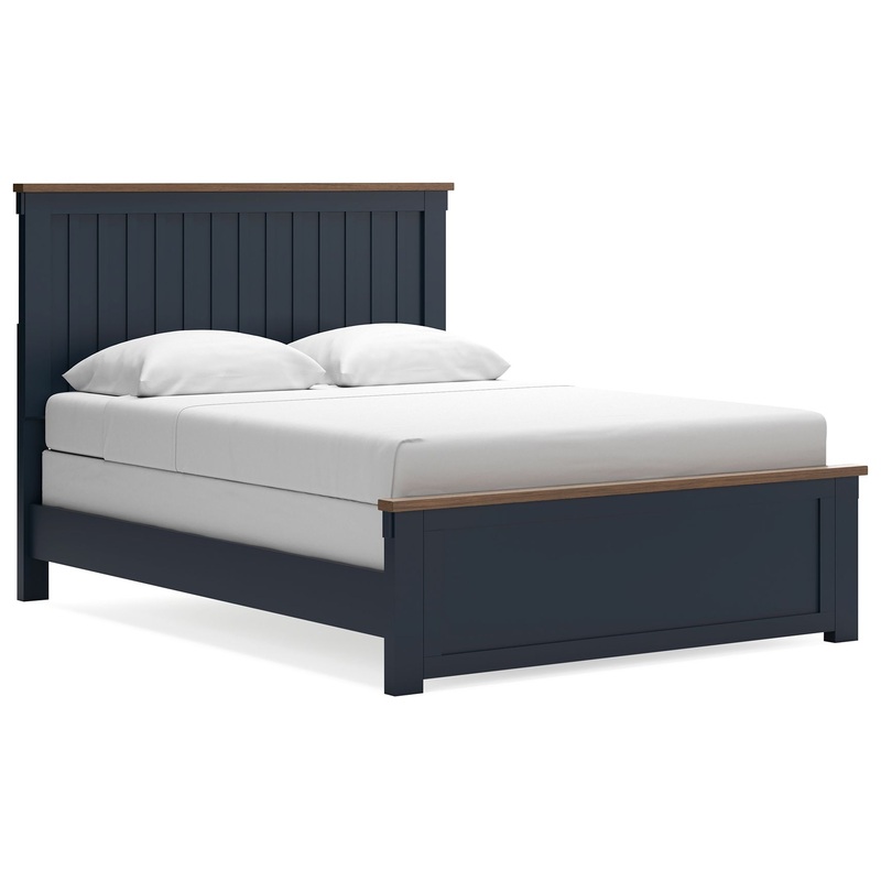 Landocken – Panel Bed|Blue|Queen|Full|Twin