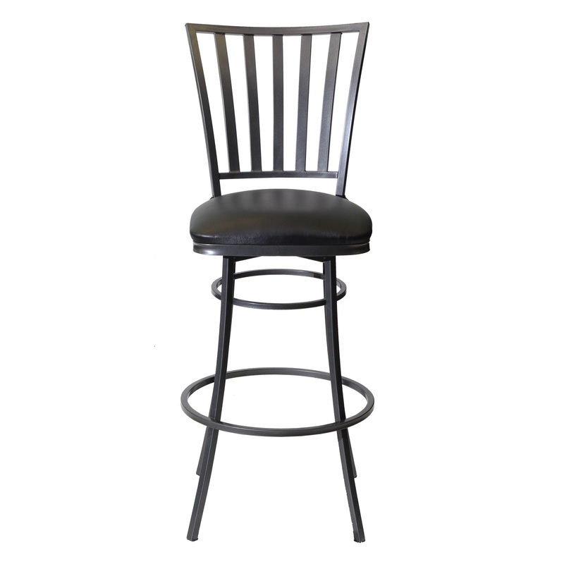 Stellan – Swivel Barstool|Black|Counter Height (24″-27″)|Bar Height (28″-30″)