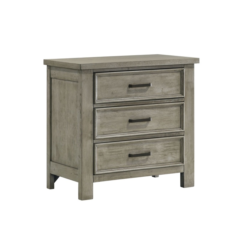 Sullivan – 3-Drawer Nightstand – Drift Gray