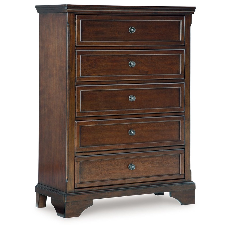 Trellington – Five Drawer Chest – Brown