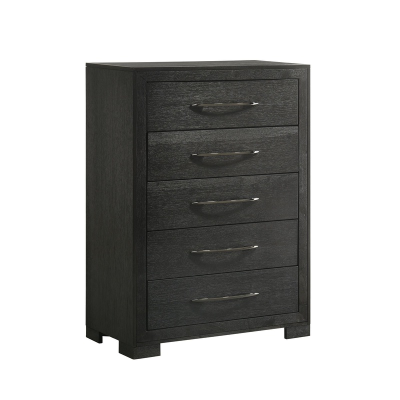 Allan – 5-Drawer Chest – Black