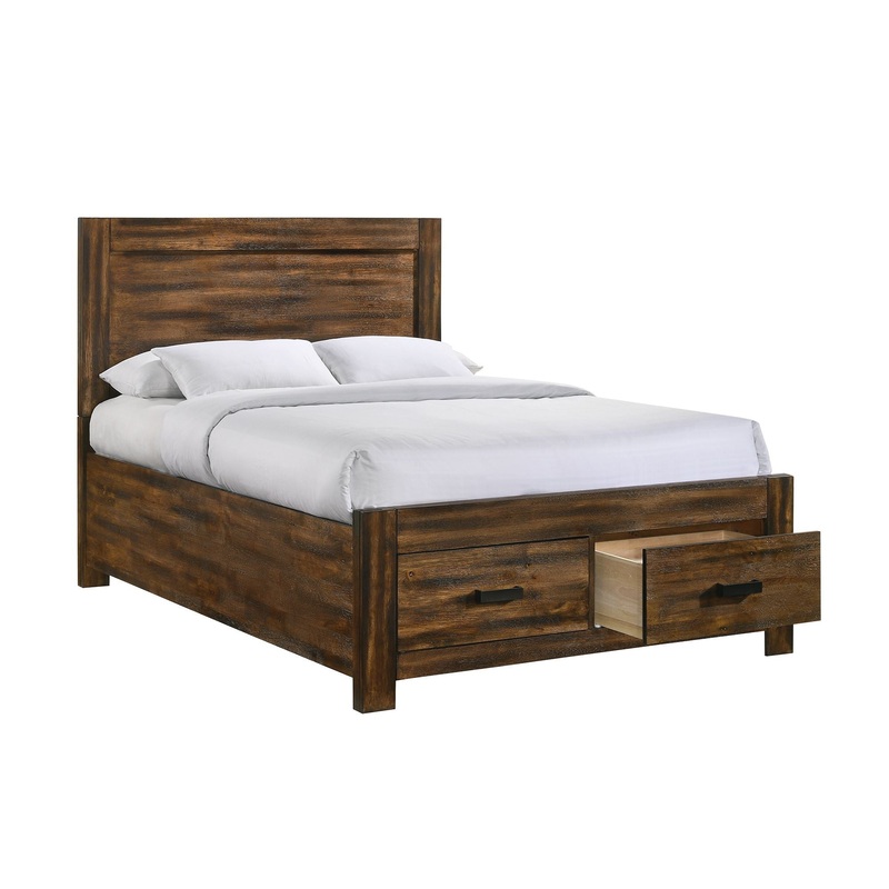 Warner – Platform Storage Bed|Dark Brown|Queen|Full|Twin|King
