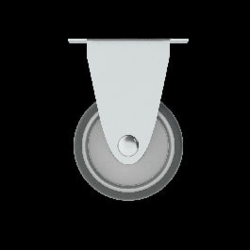 50 MM DIAMETER NYLON AND RUBBER WHEEL, FIXED SUPPORT