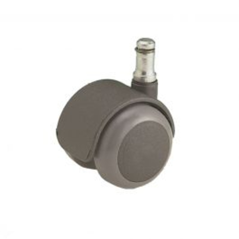 50 MM DIAMETER SWIVEL TWIN WHEEL WITH 11 MM SMOOTH AXLE