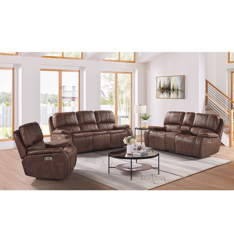Atlantis – Living Room Set|Dark Brown|3 Pc. Sofa, Loveseat, Recliner|2 Pc. Sofa, Loveseat