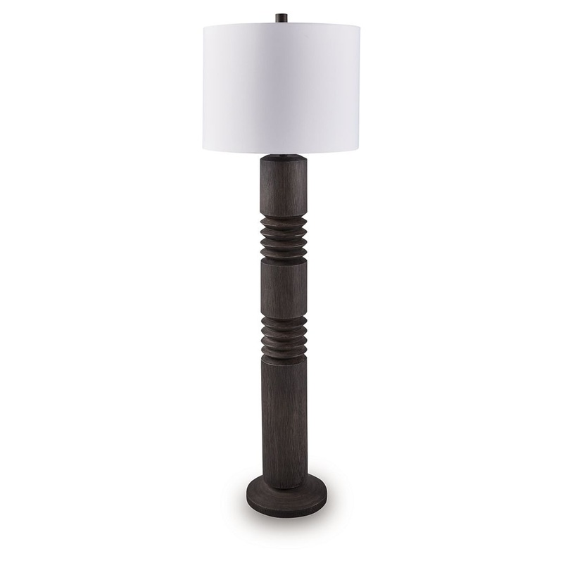 Fainwell – Poly Floor Lamp – Distressed Black